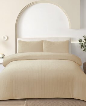 Beau Maison Waffle Duvet Cover Sand