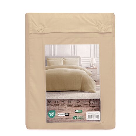 Beau Maison Waffle Fabric Duvet Cover Taupe - 100% Cotton Beau Maison Waffle Fabric Duvet Cover Taupe - 100% Cotton