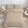 Beau Maison Waffle Fabric Duvet Cover Taupe - 100% Cotton Beau Maison Waffle Fabric Duvet Cover Taupe - 100% Cotton