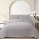 Beau Maison Waffle Duvet Cover Grey