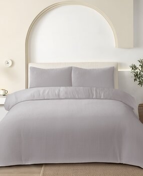 Beau Maison Waffle Duvet Cover Grey