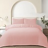 Beau Maison Waffle Fabric Duvet Cover Pink - 100% Cotton