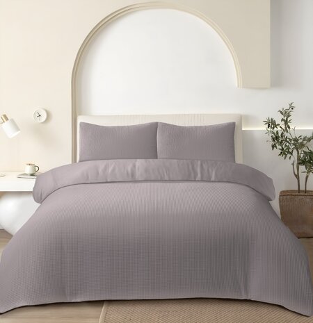 Beau Maison Waffle Fabric Duvet Cover Anthracite - 100% Cotton Beau Maison Waffle Fabric Duvet Cover Anthracite - 100% Cotton
