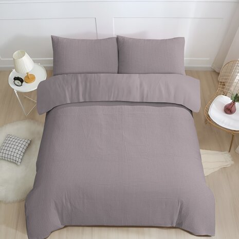 Beau Maison Waffle Fabric Duvet Cover Anthracite - 100% Cotton Beau Maison Waffle Fabric Duvet Cover Anthracite - 100% Cotton