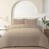 Beau Maison Waffle Duvet Cover Taupe