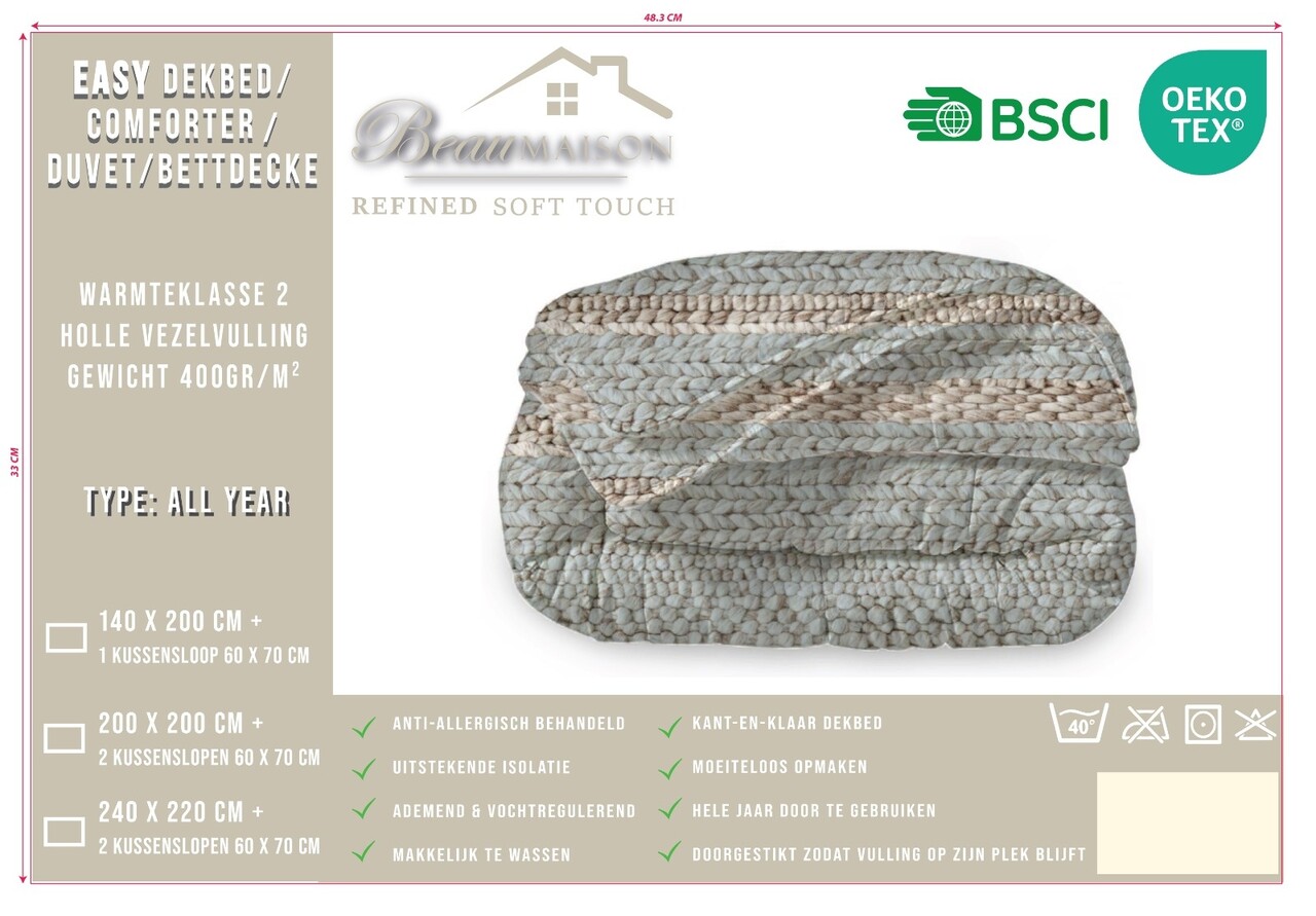 Beau Maison Toffy Fertigbettdecke / Bettdecke ohne Bezug Beau Maison Toffy Fertigbettdecke / Bettdecke ohne Bezug