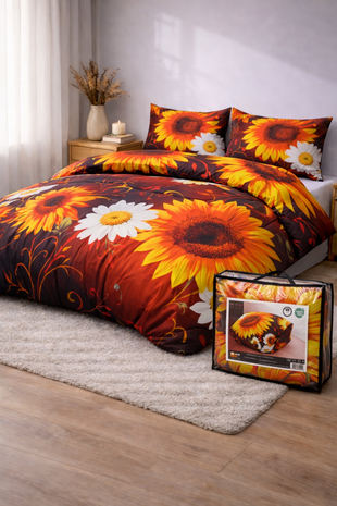 Beau Maison Bedrukte dekbed Sunflower All Season