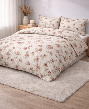 Beau Maison PRE-ORDER! Printed Duvet Flowers Diamond Pink | All Year | Easy Duvet