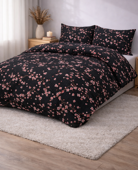 Beau Maison Bedrukt Dekbed Japon Black | All Year | Easy Dekbed