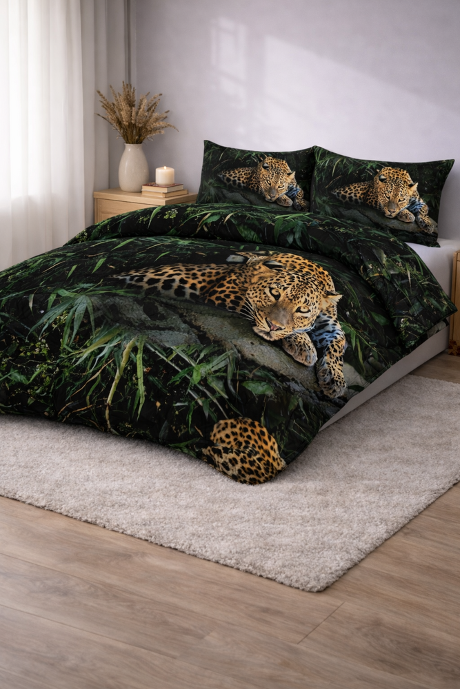 Beau Maison Jungle Leopard Black Ready-Made Duvet / Duvet Without Cover Beau Maison Jungle Leopard Black Ready-Made Duvet / Duvet Without Cover