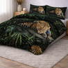 Beau Maison Fertigbettdecke Jungle Leopard Schwarz / Bettdecke ohne Bezug