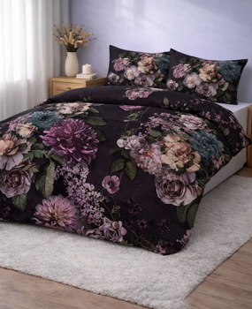 Beau Maison Bedrukt Dekbed Purple Flowers | All Year | Easy Dekbed