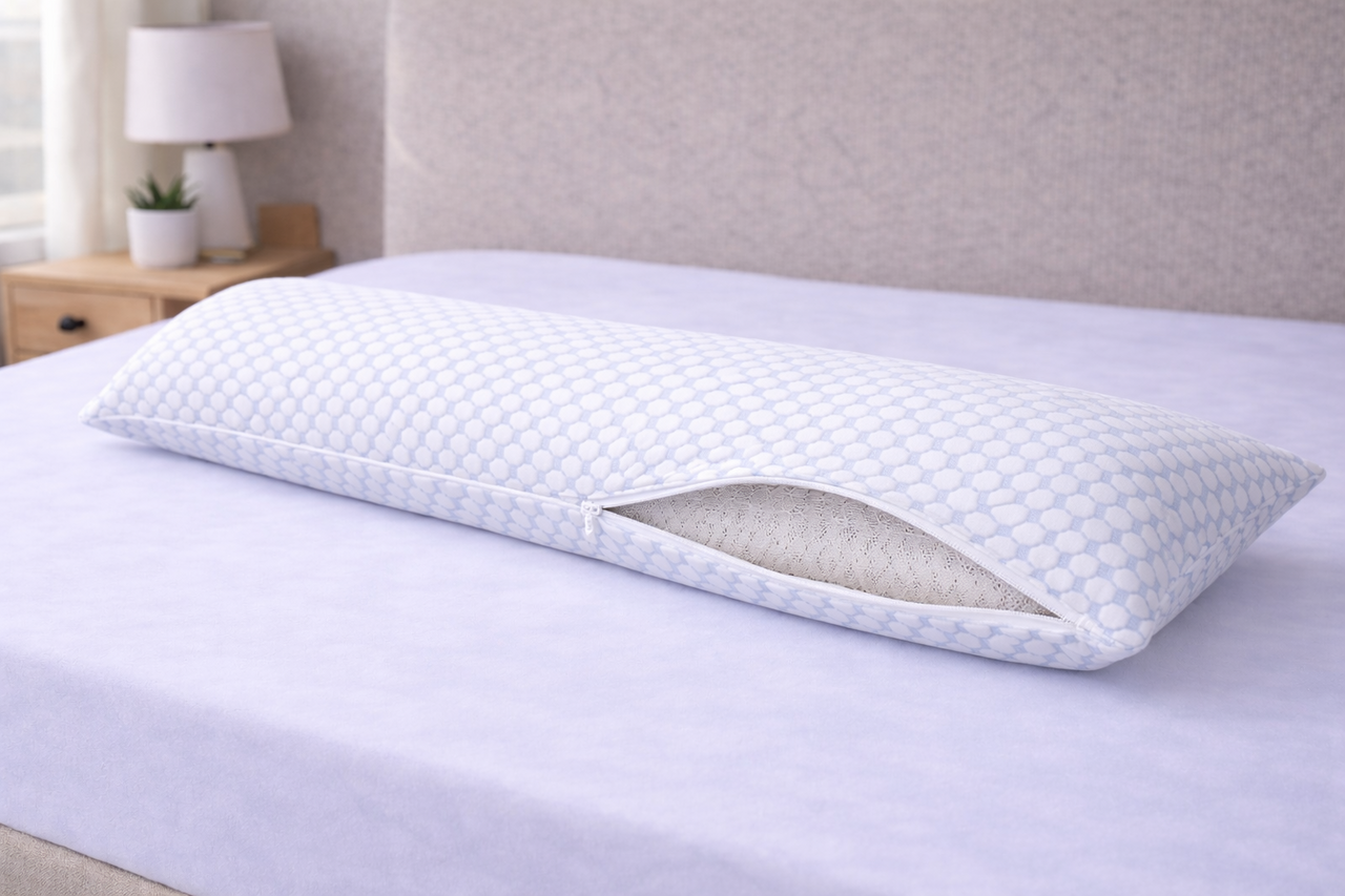 Beau Maison Cool Bamboo Body Pillow Pillowcase - Cool Bamboo Body Pillow Protector - 40x140 cm