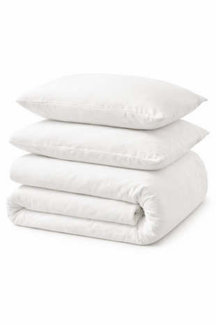 Beau Maison Dekbedovertrek Flanel 100% geruwd Dyed Wit Effen