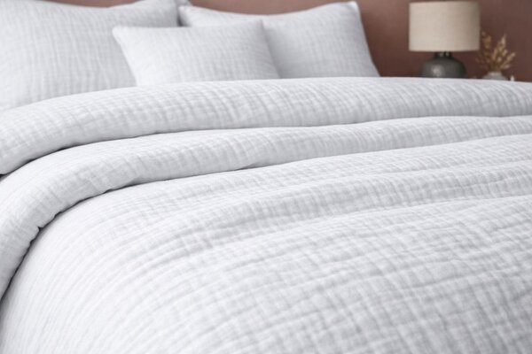 Beau Maison 100% Premium Percale Cotton - Muslin Duvet Cover White