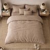 Beau Maison 100% Premium Percale Cotton - Duvet Cover Muslin Taupe