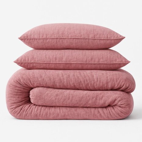 Beau Maison 100% Premium Perkaal Katoen - Dekbedovertrek Mousseline Roze