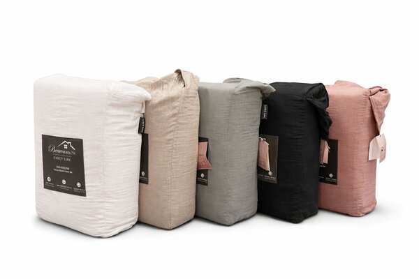 Beau Maison 100% Premium Percale Cotton - Duvet Cover Muslin Anthracite