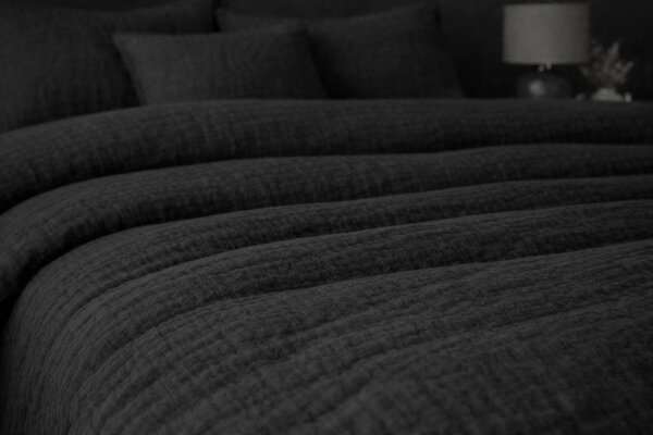 Beau Maison 100% Premium Percale Cotton - Duvet Cover Muslin Anthracite