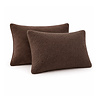 Beau Maison Coffee Brown Set van 2 Sherpa Comfort Kussenslopen 60 x 70 cm