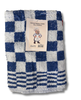 Beau Maison Keukendoek - Handdoek Geblokt Blauw