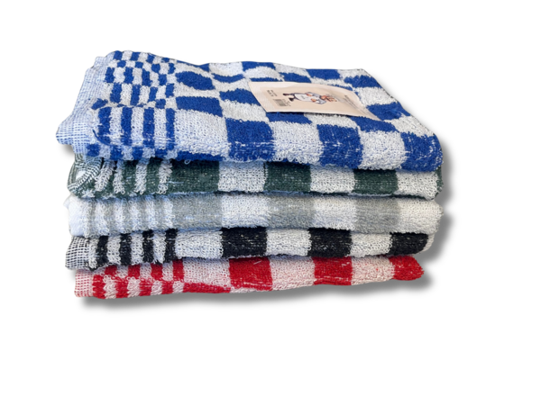 Beau Maison Katoenen Keuken Handdoek - Geblokt Blauw