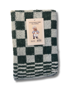 Beau Maison Keukendoek - Handdoek Geblokt Groen