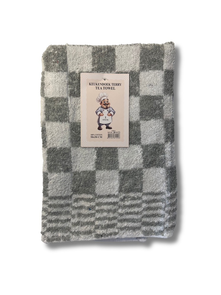 Beau Maison Katoenen Keuken Handdoek - Geblokt Grijs Beau Maison Katoenen Keuken Handdoek - Geblokt Grijs