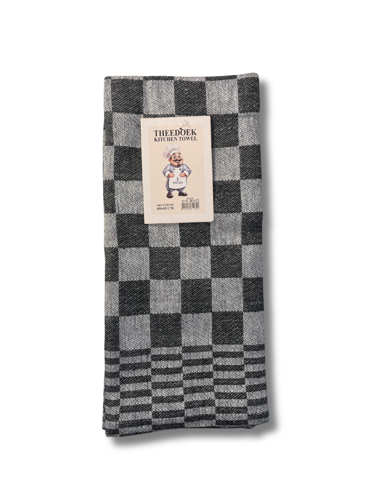 Beau Maison Kitchen Towel Checkered Black
