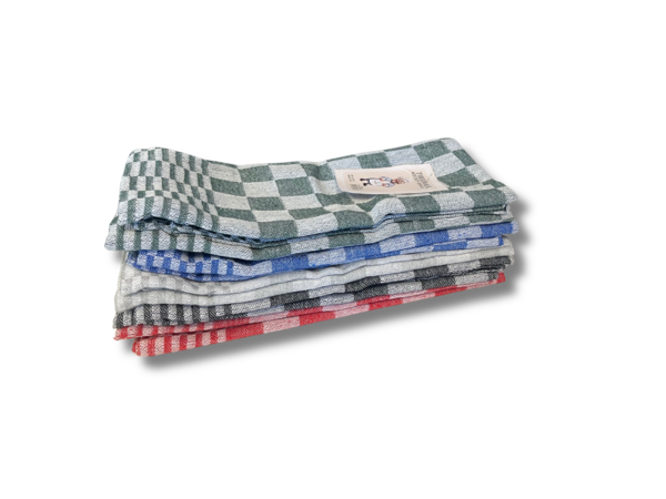 Beau Maison Theedoek Blokken Rood Beau Maison Theedoek Blokken Rood