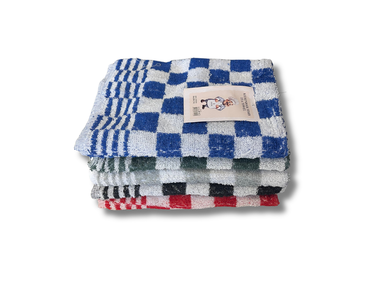 Beau Maison Katoenen Keuken Handdoek - Mix Pack Geblokt