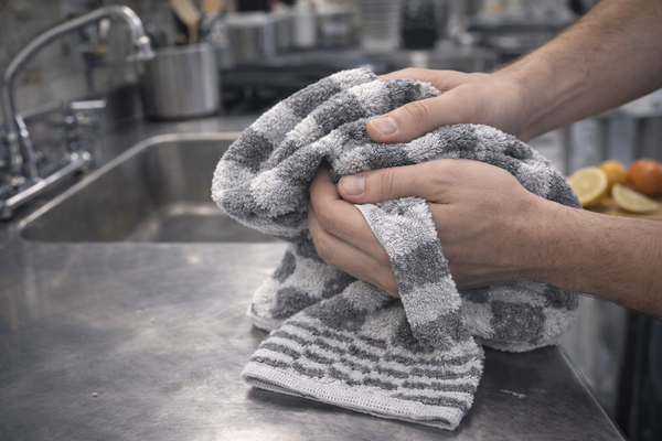 Beau Maison Katoenen Keuken Handdoek - Geblokt Grijs Beau Maison Katoenen Keuken Handdoek - Geblokt Grijs