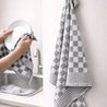 Beau Maison Checked Tea Towel Grey (set of 6)