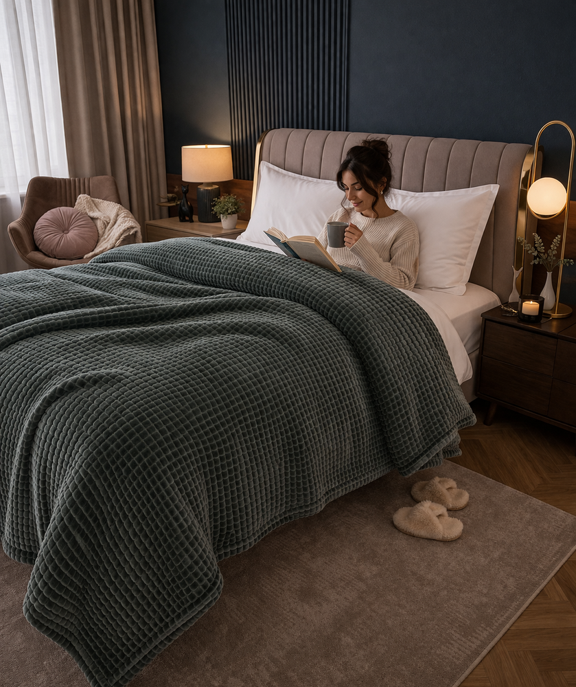 Beau Maison Sherpa Flanel Dekbed All Year – Luxe 2-in-1 Dekbed - Dark Grey Beau Maison Sherpa Flanel Dekbed All Year – Luxe 2-in-1 Dekbed - Dark Grey