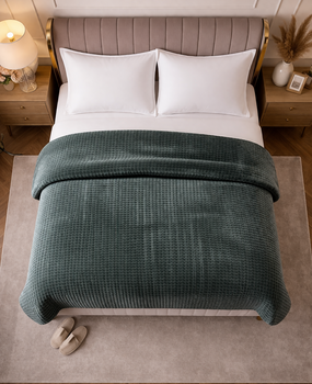 Beau Maison Sherpa Flanel Easy Dekbed - Dark Grey