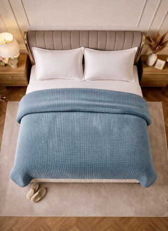 Beau Maison Sherpa Flanel Dekbed All Year – Luxe 2-in-1 Dekbed - Petrol Beau Maison Sherpa Flanel Dekbed All Year – Luxe 2-in-1 Dekbed - Petrol