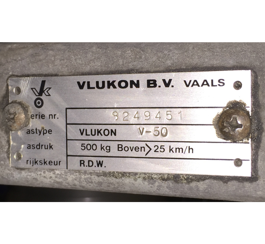 Specifications of wheel bearings for a Vlukon V-50 axle.