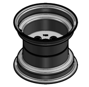 VLUKON Wheel rim: 8.50IX10 | 60/100/4 |Studhole Ø15 |Grey Aluminium