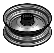 VLUKON Wheel rim: 2.50AX8 |fitting length: 100mm | Alxe hole 25mm |Grey Aluminium