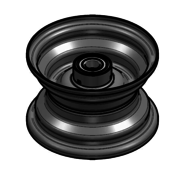 VLUKON Wheel rim: 3.50AX6 |fitting length: 75mm | Alxe hole 20mm |Grey Aluminium