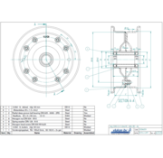 VLUKON Wheel rim: 3.00D-8 |fitting length: 90mm | Alxe hole 30mm |Grey Aluminium
