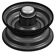 VLUKON Wheel rim: 2.50X6 |fitting length: 90mm | Alxe hole 25mm |Grey Aluminium