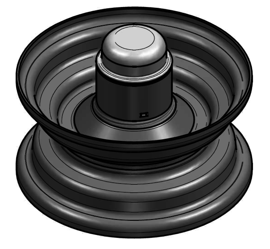 1.75 mm thick one piece welded RIM, diameter: 6 inch, width: 2.50 inch, bearing in hub: 6205-2RS