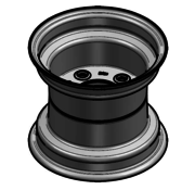 VLUKON Wheel rim: 8.50IX10 | 94/140/5 |Studhole Ø18 |Grey Aluminium