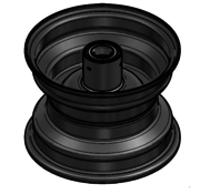 VLUKON Wheel rim: 5.50AX8 |fitting length: 150mm | Alxe hole 25mm |Red