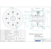 VLUKON Wheel rim: 4.33R-8 |fitting length: 170mm | Alxe hole mm |Grey Aluminium
