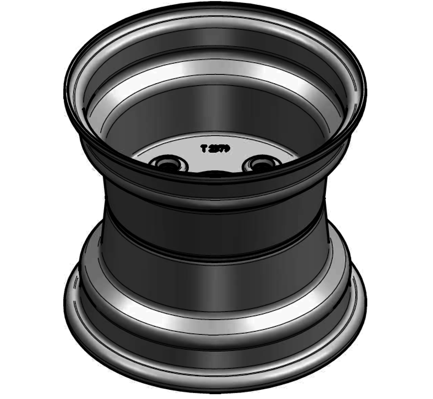 2.50 mm thick one piece welded RIM, diameter: 8 inch, width: 7.00 inch, pcd: 100mm & center bore: 60mm l 4 Raised bolt holes