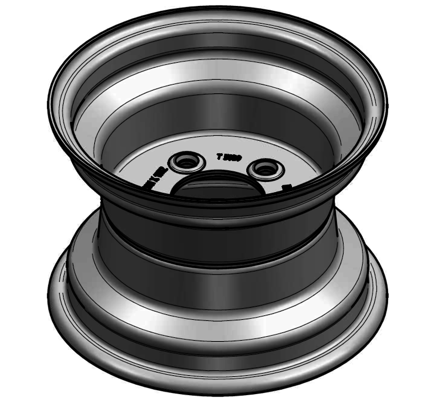 3.00 mm thick one piece welded RIM, diameter: 10 inch, width: 7.00 inch, pcd: 114,3mm & center bore: 80mm l 5 Raised bolt holes