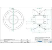 VLUKON Wheel rim: 2.50X4 |fitting length: 75mm | Alxe hole 20mm |Grey Aluminium