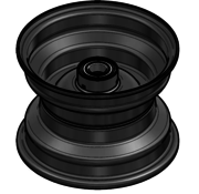 VLUKON Wheel rim: 5.50AX8 |fitting length: 90mm | Alxe hole 25mm |Grey Aluminium